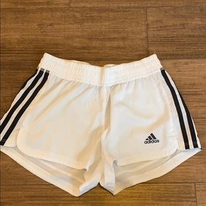 Adidas women’s running shorts white xs